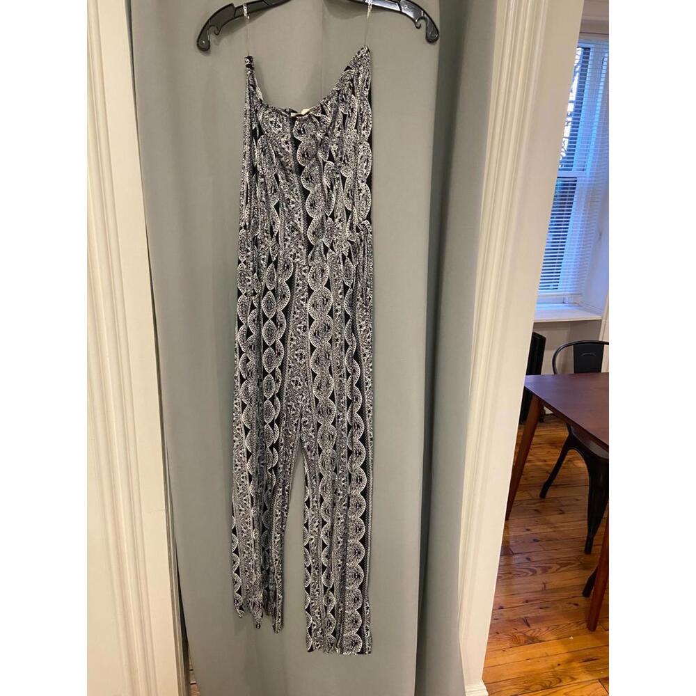 Black & White Strapless Jumpsuit, Size Large, Pink Republic, Sleeveless